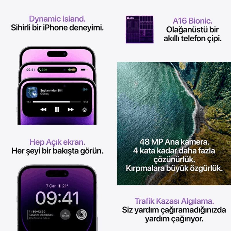 iPhone 14 Pro Max 256 Gb Akıllı Telefon Gümüş