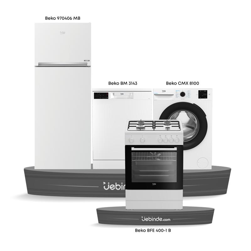 Beko 4 lü Ekonomik Çeyiz Paketi-2 (BM 3143+ CMX 8100 + 970406 MB + BFE 400-1 B)