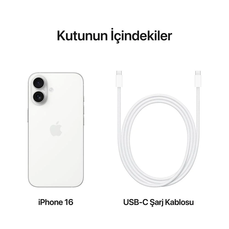 iPhone 16 256 GB Beyaz