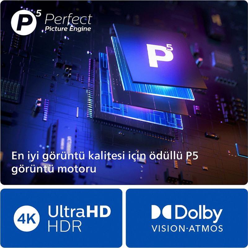 Philips 50PUS8909 50 inç 126 Ekran Uydu Alıcılı Smart 4K UHD Dolby Vision Dolby Atmos Titan OS Ambilight TV